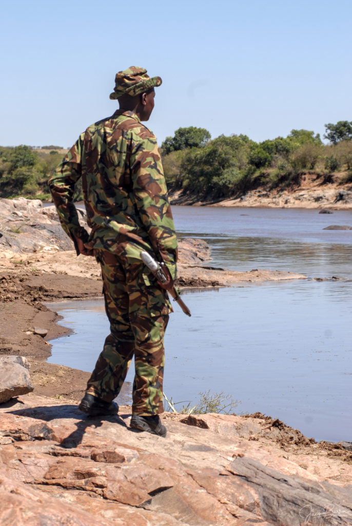 KWS Officer on the banks of Mara River